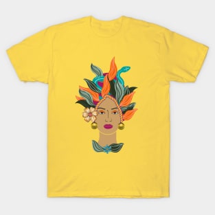 head with snake T-Shirt